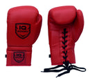 Boxhandschuhe aus Echtleder mit "multi layer padding" und Schnürung IQ Boxing