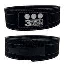 10mm Lever Buckle Power Belt Suede Leather 3WhiteLights