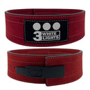 10mm Lever Buckle Power Belt Suede Leather 3WhiteLights