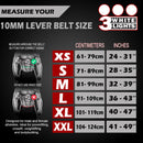 10mm Lever Buckle Power Belt Suede Leather 3WhiteLights